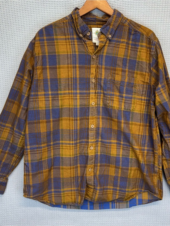 The Territory Ahead Other - The Territory Ahead Corduroy Shirt Mens L Multi Plaid Button Down Cabin Boho Vtg